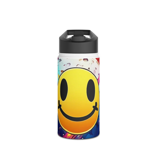 Outerspace smily face Stainless Steel Water Bottle, Standard Lid